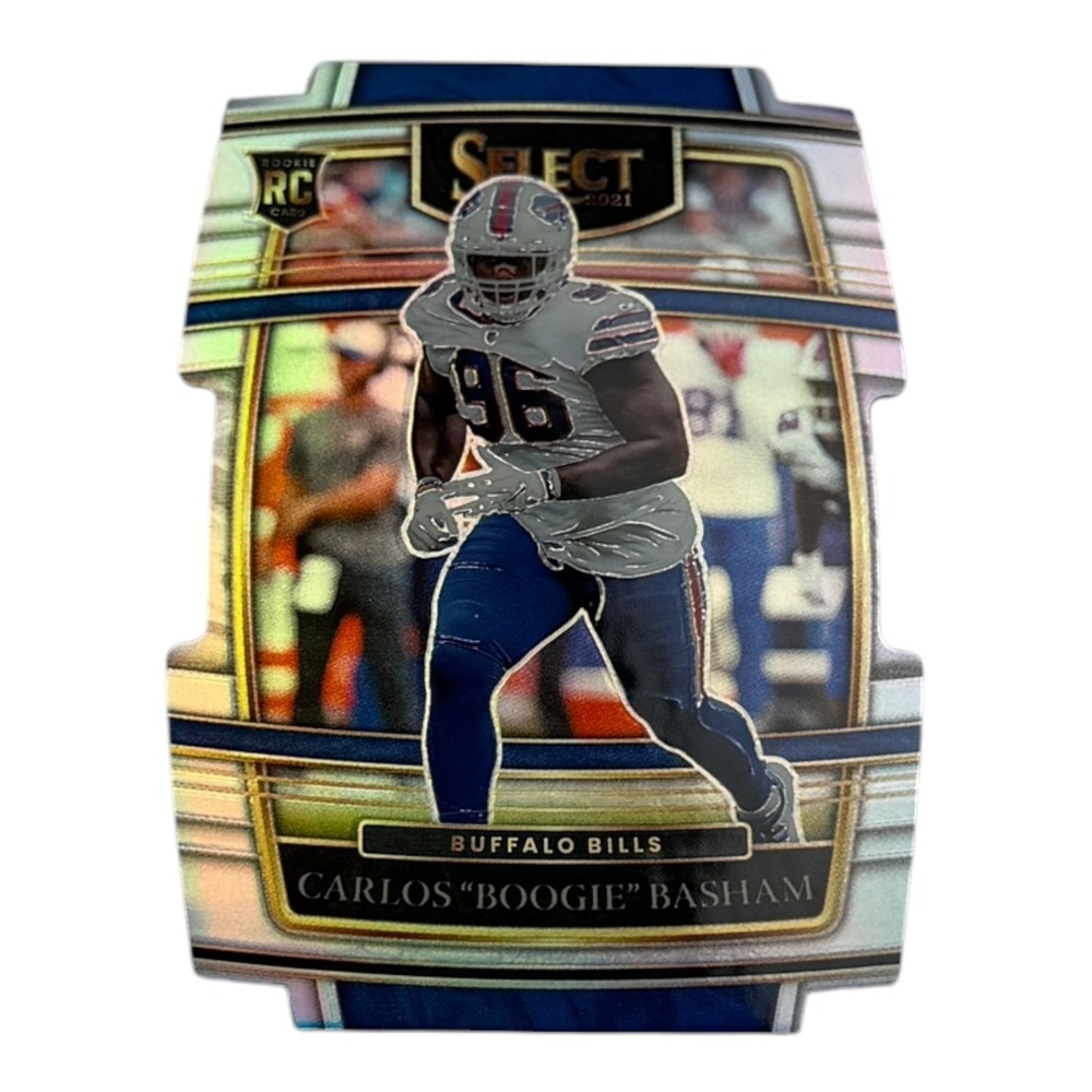 2021 Panini Select Carlos Boogie Basham RC Silver‎ Prizm Die-Cut Concourse No 92